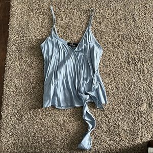 Baby blue wrap shirt